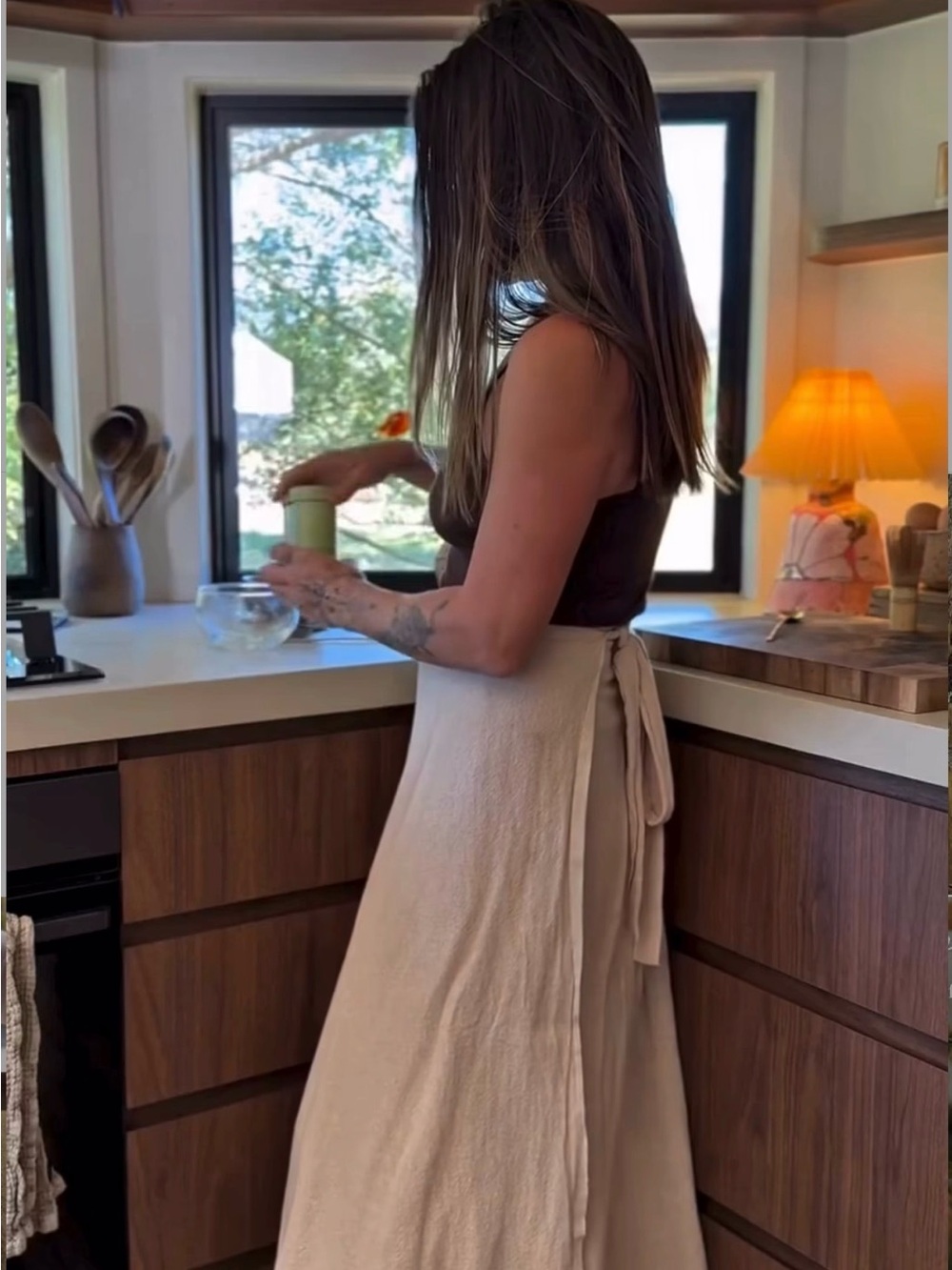Wildalaya Lightweight Hemp Wrap skirt - Beige